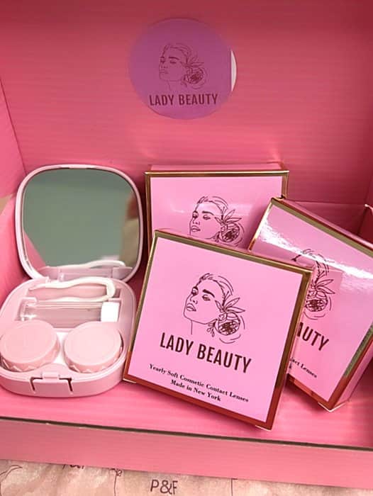 מארז טריפל- 3 זוגות עדשות צבע + ערכת נסיעות לעדשות מותג ליידי ביוטי