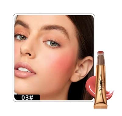 סומק נוזלי+שפתון+צללית